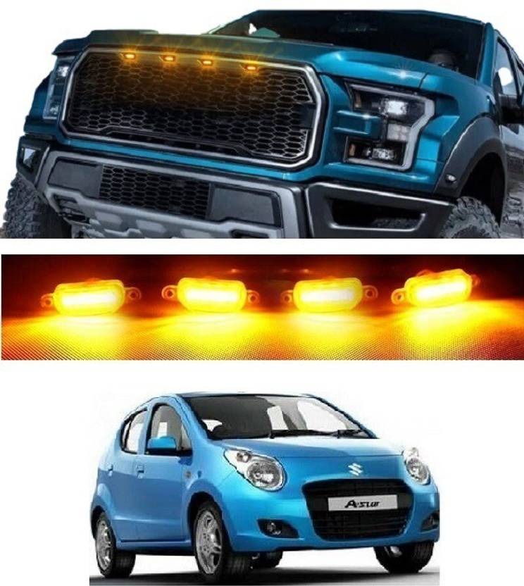 Trigcars Maruti Suzuki A Star Car Radiator Grill LED Light Set of 4