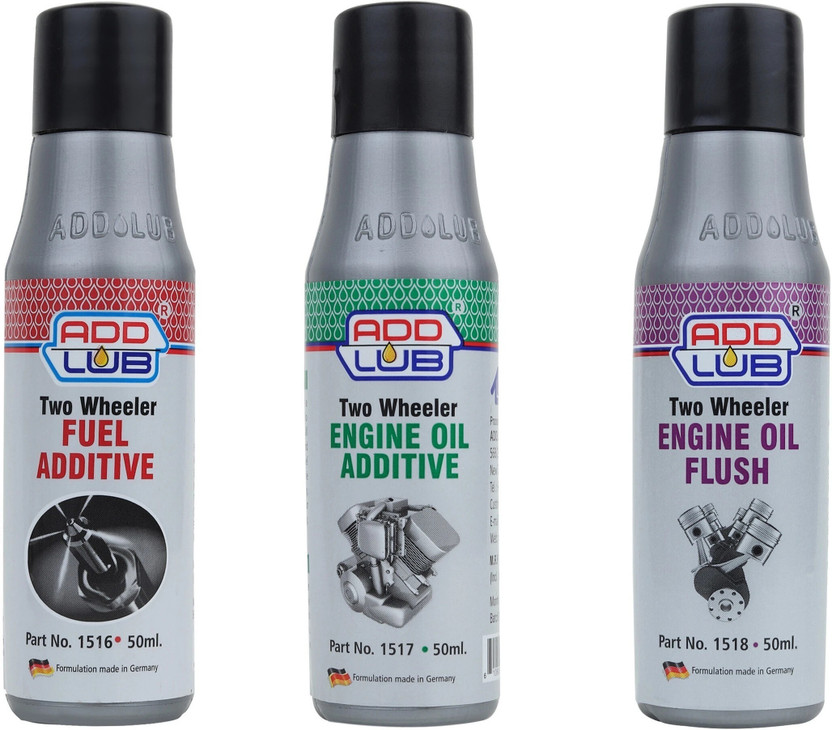 ADDLUB Premium Quality Bike Engine Oil Additive, Flush and Fuel Additive 50ML Each engine flush, engine oil additive & petrol additive combo for bike Oil Flush and Treatment(150 ml, Pack of 3)