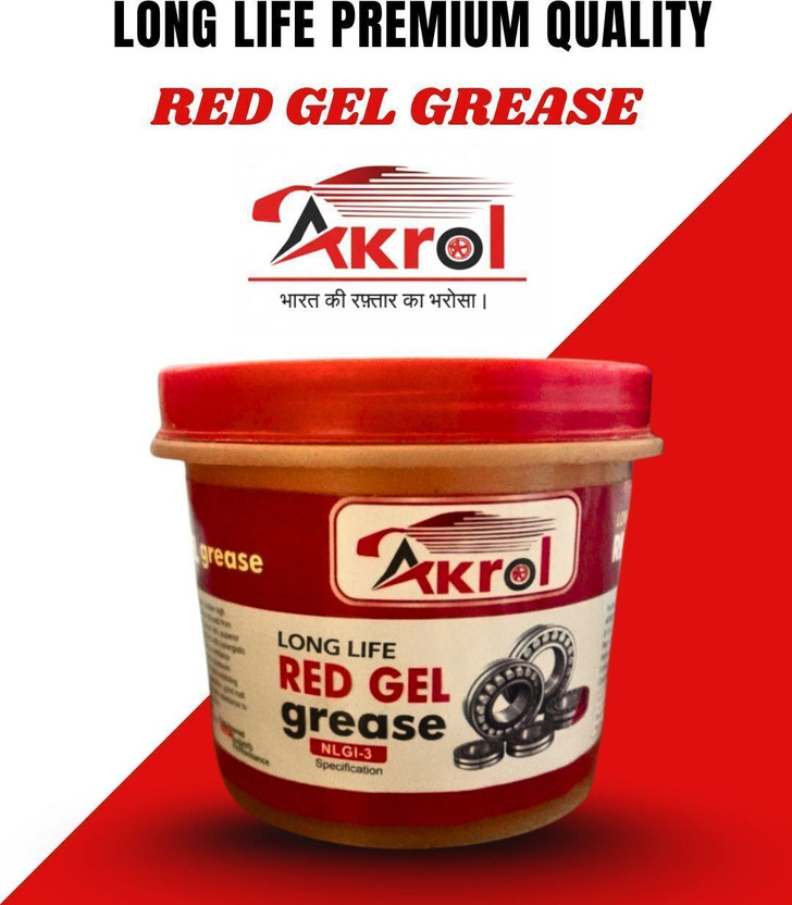 AKROL Long Life Premium Quality Red Gell grease 200 gm Premium quality All Purpose Long Run Red Gell Grease 200 gm Grease(200 g, Pack of 1)