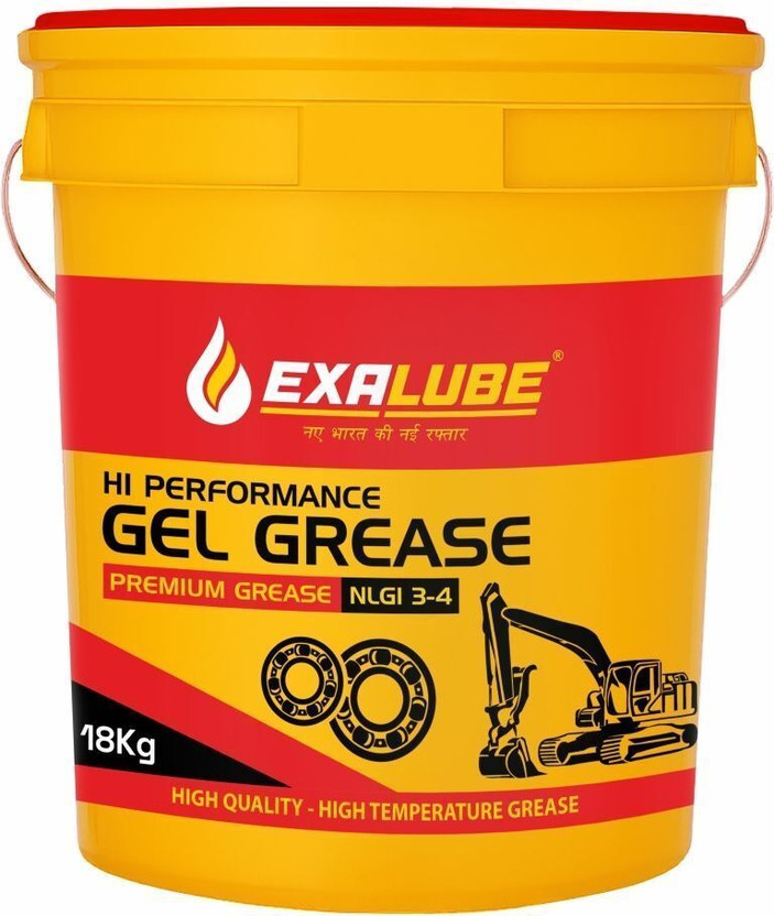 Exa Lube New Pack Of 18kg Long Life NLGI 3-4 High Performance Calcium Based Red Gel Grease(18 kg, Pack of 1)