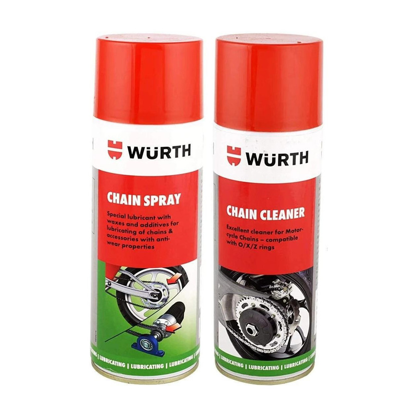 Wurth Combo of Chain Lube Spray and Chain Cleaner Spray - Chain Oil(1000 ml, Pack of 2)