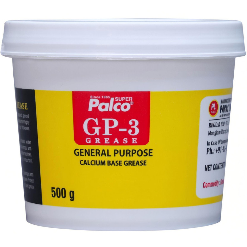 PL SUPER PALCO GP-3 Grease 500g General Multipurpose Water Resistant & Chassis Bearing Calcium Base Grease for Car Machinery Industrial Agricultural Bike Chain Lube NLGI-3 Grease(500 g, Pack of 1)