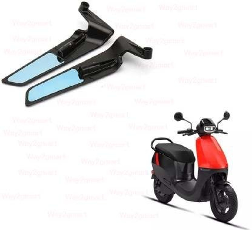 way2gmart Manual Rear View Mirror For Bajaj, Suzuki, TVS, Yamaha, Hero, Honda, BMW, Royal Enfield, Maruti Suzuki Universal For Bike(Left, Right)