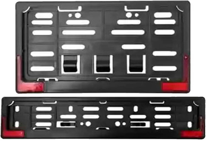 Vagary Bike Number Plate Frame with Reflector (Stander Size For All Bikes) _125 Bike Number Plate(Plastic 26 cm  x  3 cm)