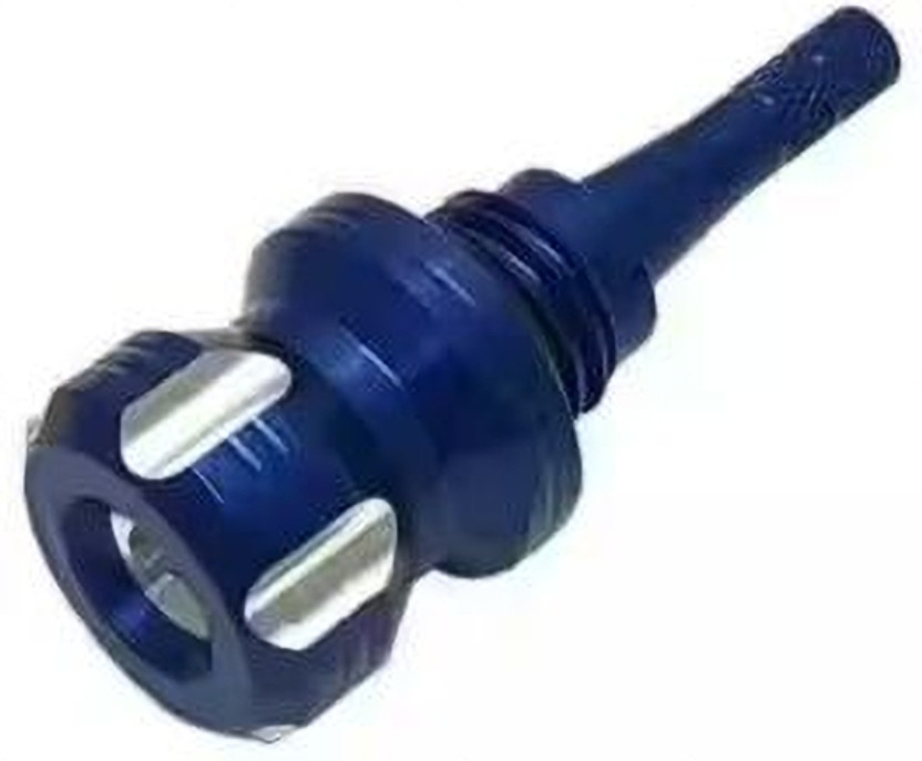 MOTO PLANET MPD-Engine Oil Filter Cap Bolt Screw with Engine Oil Gauge for XSR 155 BLUE CNC Aluminum Oil Dipstick Cap | Premium Quality Direct Fit. Spin-on Oil Filter