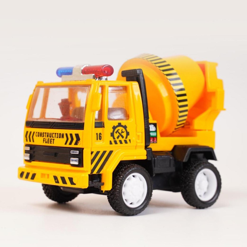 HANAL Pull-Back Action Concrete Mixer with Rotatable Mixer Drum(Yellow, Pack of: 1)