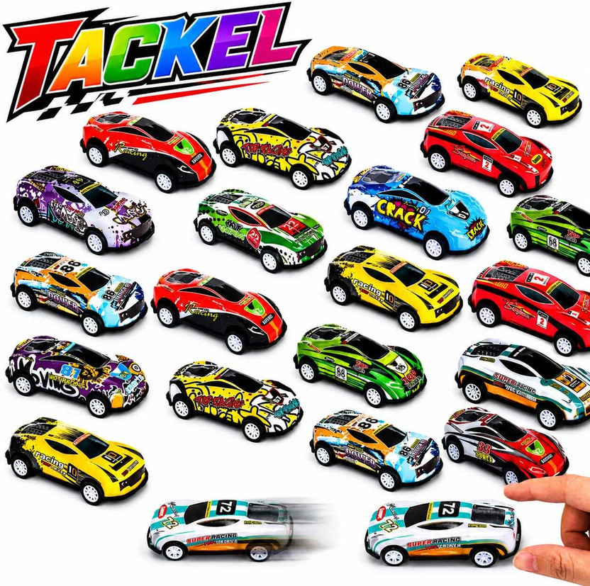 Tackel Tackel Mini Car Toys Pull Back Racing Cars for Kids | Alloy Body Sports Cars(Multicolor, Pack of: 12) - Flipkart Deal
