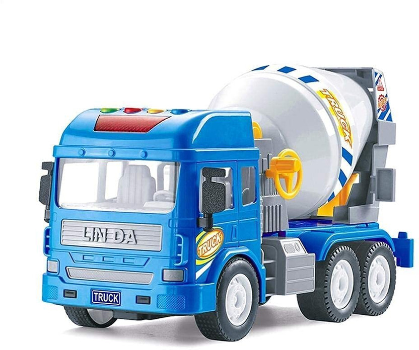 arthasya Cement Concrete Mixer Toy Truck for Kids with Movable Mixer Drum(Multicolor)