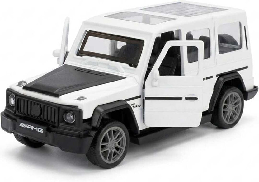 kakashi G WAGON MODEL CAR ALLOY METAL FRONT DOORS OPENABLE PULL-BACK TOY(White, Pack of: 1)