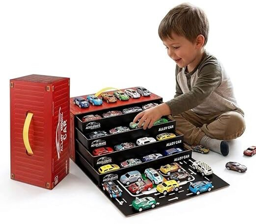 DenishGlobal 48pcs Pull Back Cars Set,Racing Car Toys,Bulk Trucks Toy Vehicles Set(Multicolor, Pack of: 1)