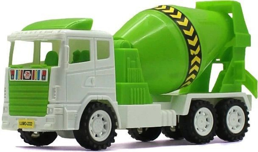 star impex Friction Powered cement concrete mixer Plastic jcb White and Green toy for kids(Green, Pack of: 1)