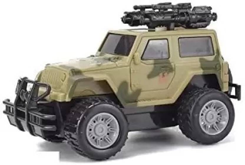 SWASHAA Army jeep Toy for Kids Friction Power Toy Jeep for Kids Light