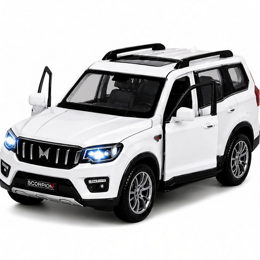 BARKORA BARKORA 1:32 Scale Die Cast Scorpio N SUV Toy Car | Metal Alloy Body | Pull Back Action(White, Pack of: 1) - Flipkart Deal
