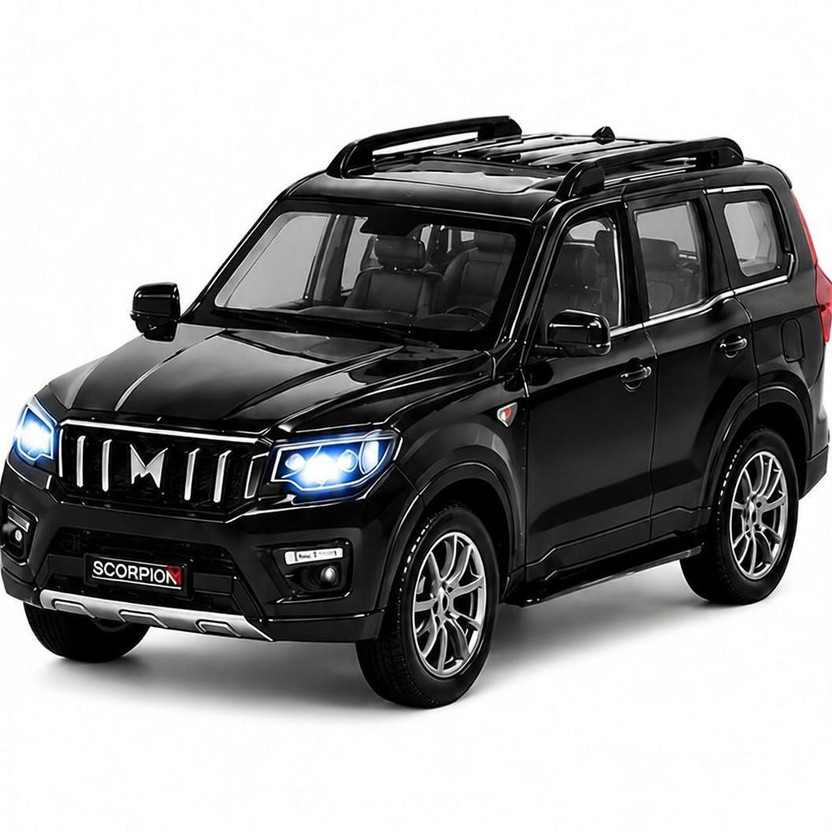 BARKORA BARKORA 1:32 Scale Die Cast Scorpio N SUV Toy Car | Metal Alloy Body | Pull Back Action(Black, Pack of: 1) - Flipkart Deal