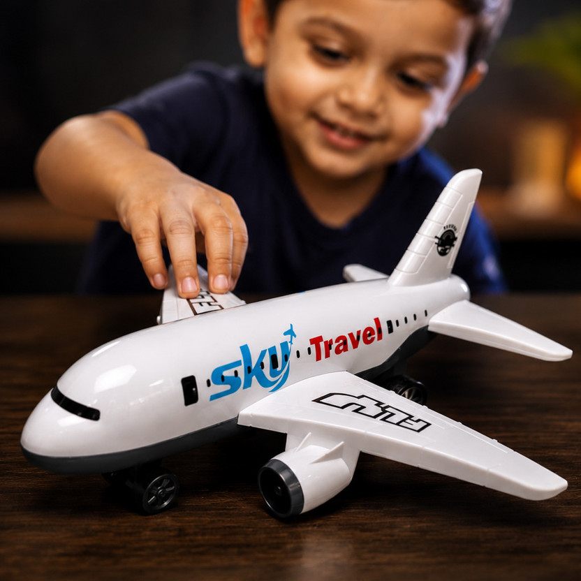 Toyify Toyify Sky Travel Big Size Friction Aeroplane Toys for Kids | Push & Go Airplane toy(White, Pack of: 1) - Flipkart Deal