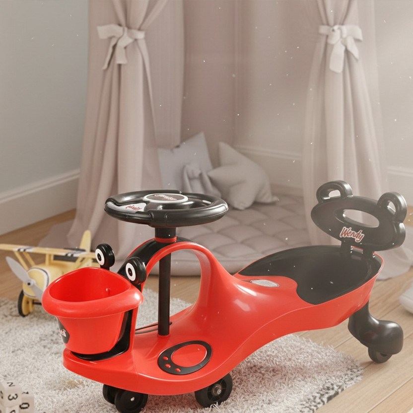 YWTOYS Red bucket FACE_MANUAL_RIDE_ON for kids(Red, Pack of: 1)