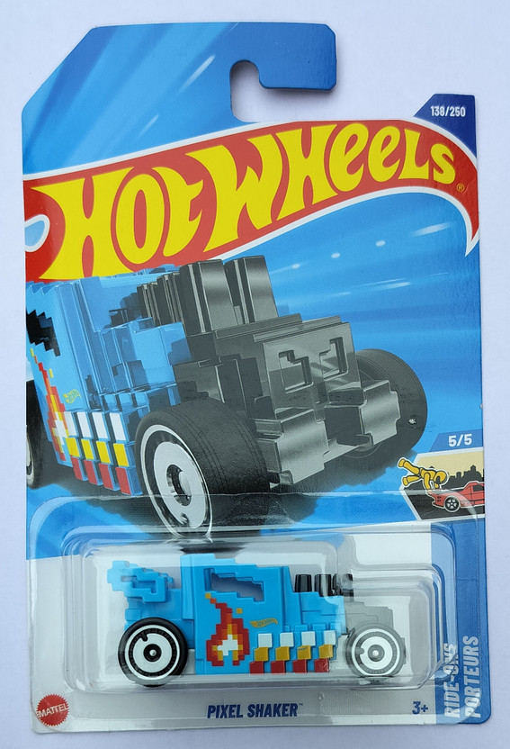 HOT WHEELS RIDE-ONS PORTEURS 5/5 PIXEL SHAKER TOY CAR(Blue, Black, Pack of: 1)