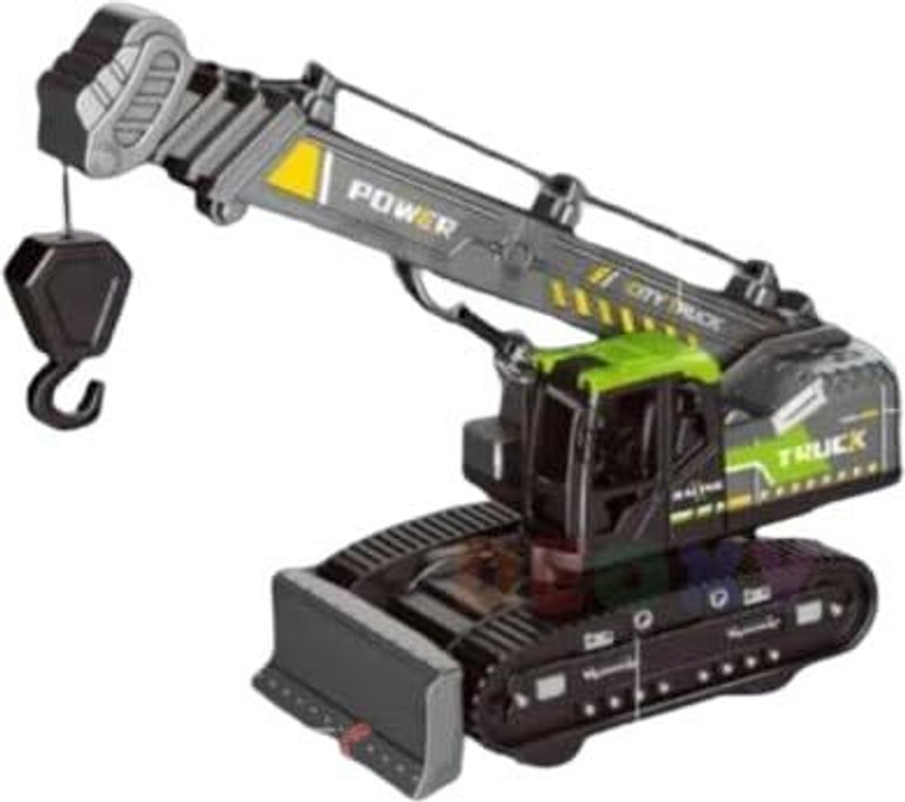 deoxy Bestie toys Constuction Truck Inertia Engineering Vehicle Crane Excavator(Green, Pack of: 1)