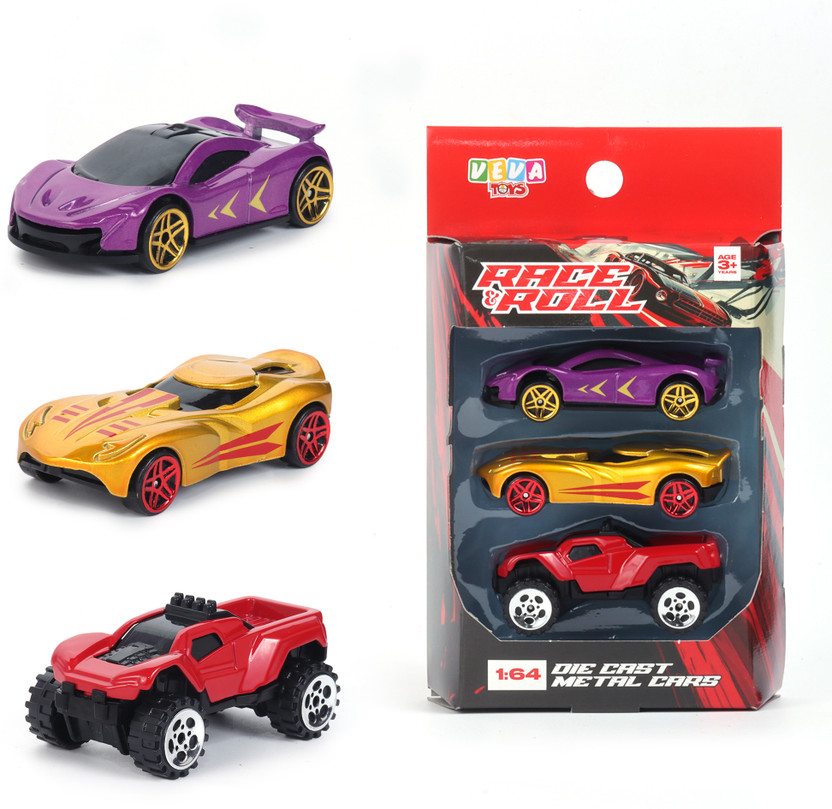 frendo Metal Die Cast 1:64 Pk Of 3 (Mc.Ch.Tr)(Yellow, Vilot, Red, Pack of: 3)