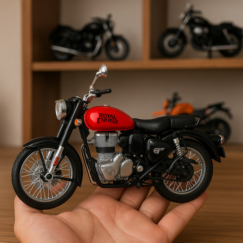 Meetul Meetul Enterprise 1:15 Scale Model Royal Enfield Toy Collectable Bike With 3 Colored Fuel Tank(Multicolor, Pack of: 1) - Flipkart Deal