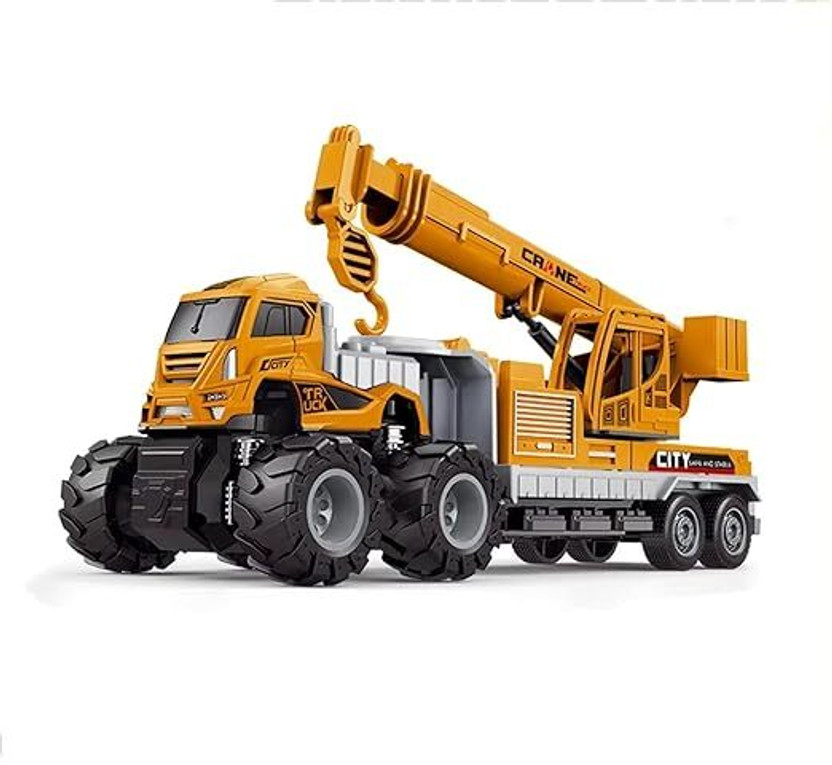 MAIRAAG Kids Crane Truck Construction Vehicle Toy with Movable Boom for Kids 3+ Years(Yellow, Pack of: 1)