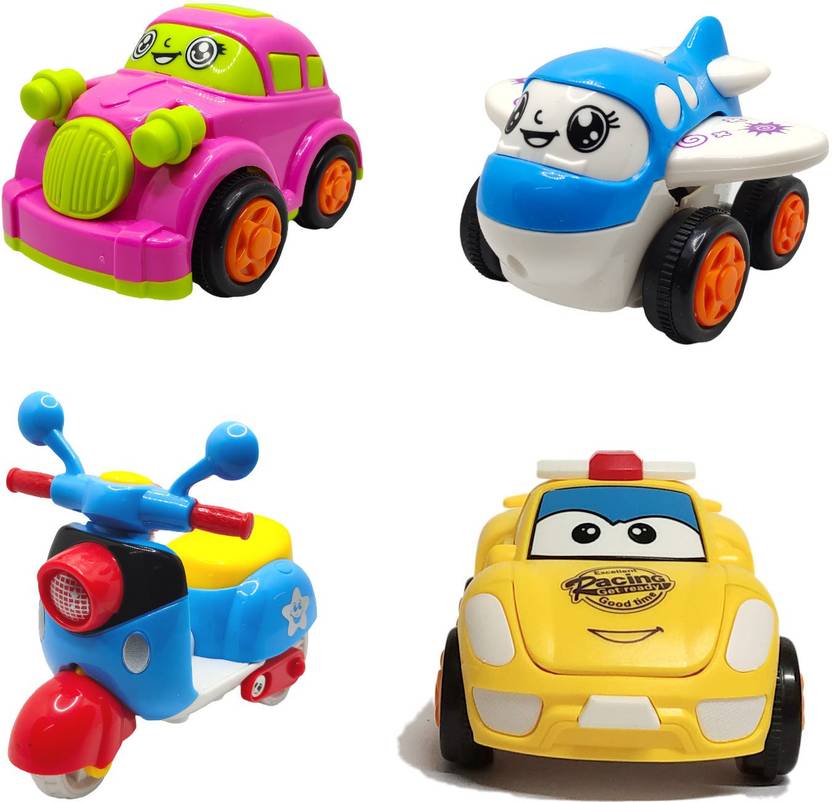 Jo Baby Unbreakable Friction Powered Toy Car, Helicopter, Scooter