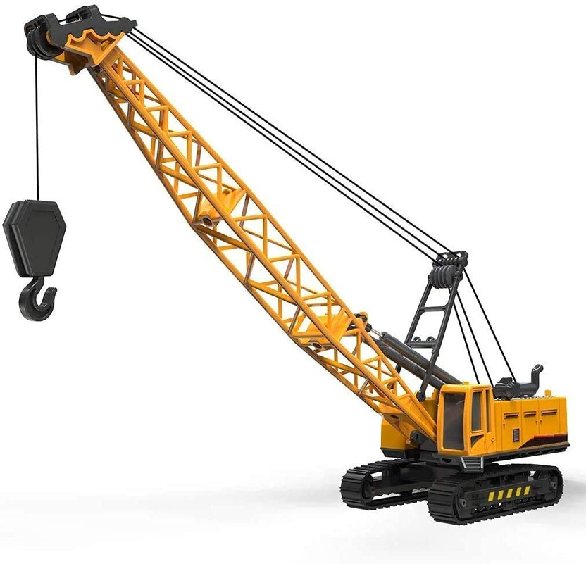 Akvanar Die-cast 1:55 Model Crane Toy with Cable, 360 Degree Rotating Towing Crane Toy(Yellow, Pack of: 1)