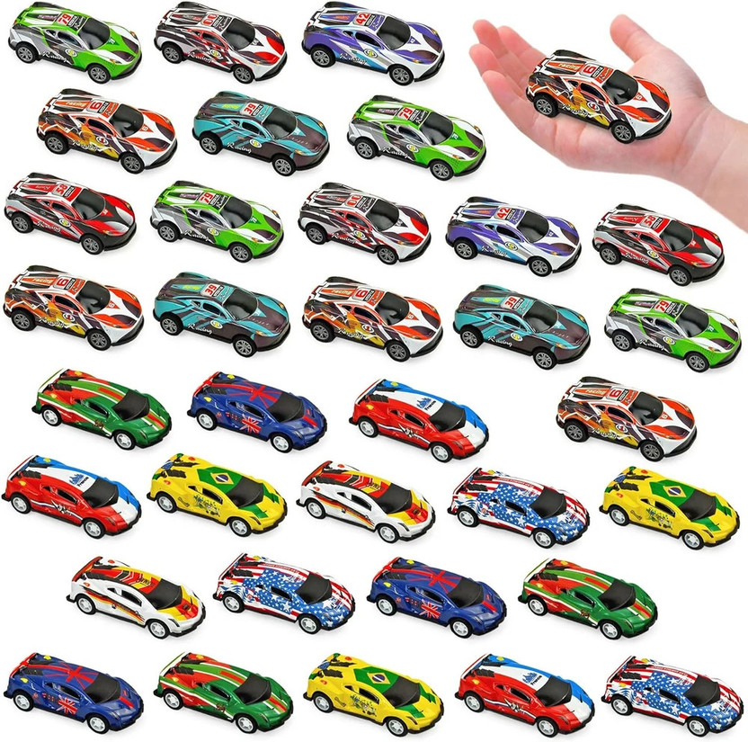 Learn With Fun Die Cast Metal Mini Racing Car Toys for Boys Girls Kids(Multicolor, Pack of: 12)