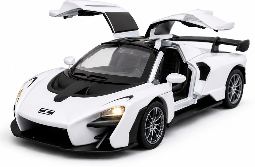 AVYA GLOBAL McLaren Sports Car Die Cast Toy with Pull Back, Random Colour(White, Pack of: 1)