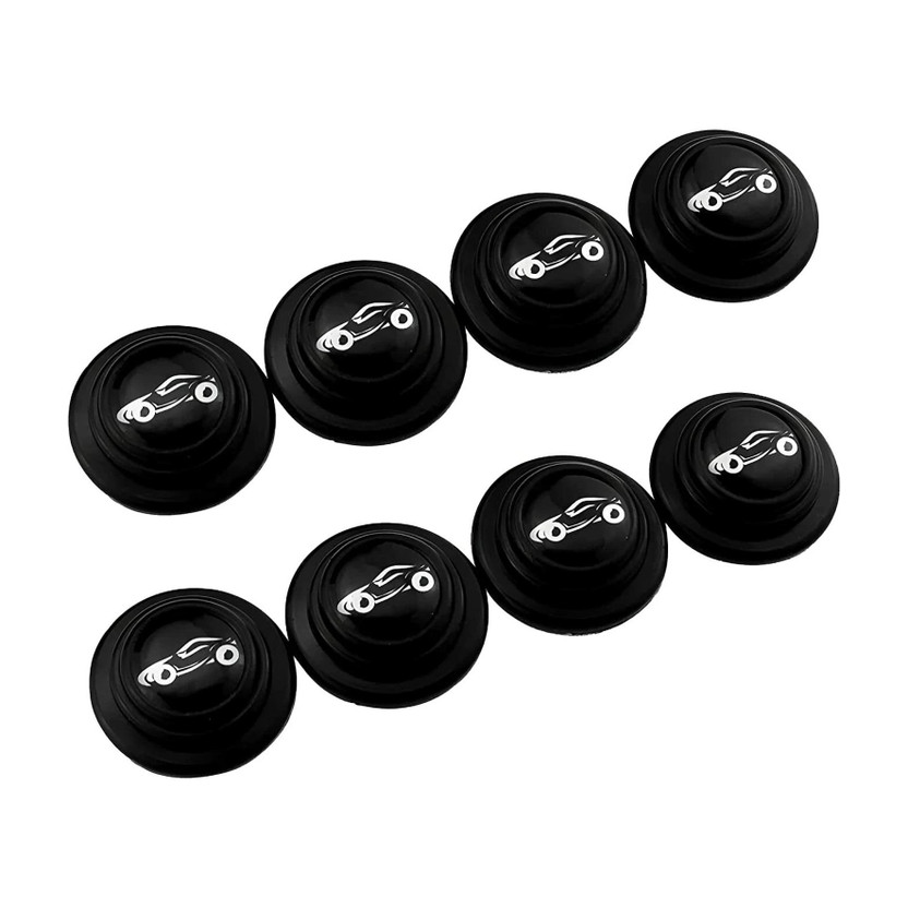 Richerbrand 8 Pcs Car Door Shock Absorber Pads Rubber Hood Pad Sound Proof Sticker Shock Absorber(Car)