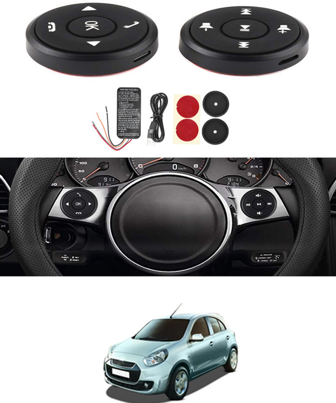 monolive Black Multifunctional Wireless Steering Wheel Control Button For Car -208 Vehicle Steering Wheel For Cars