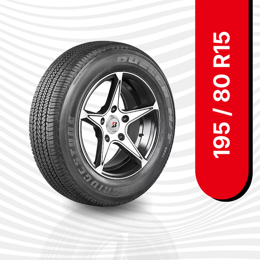 BRIDGESTONE DULER D852 4 Wheeler Tyre(195/80 R15, Tube Less)
