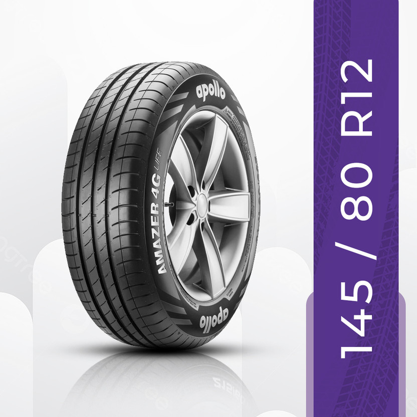 Apollo 74 T Amazer 4G Life 4 Wheeler Tyre(145/80R12, Tube Less)