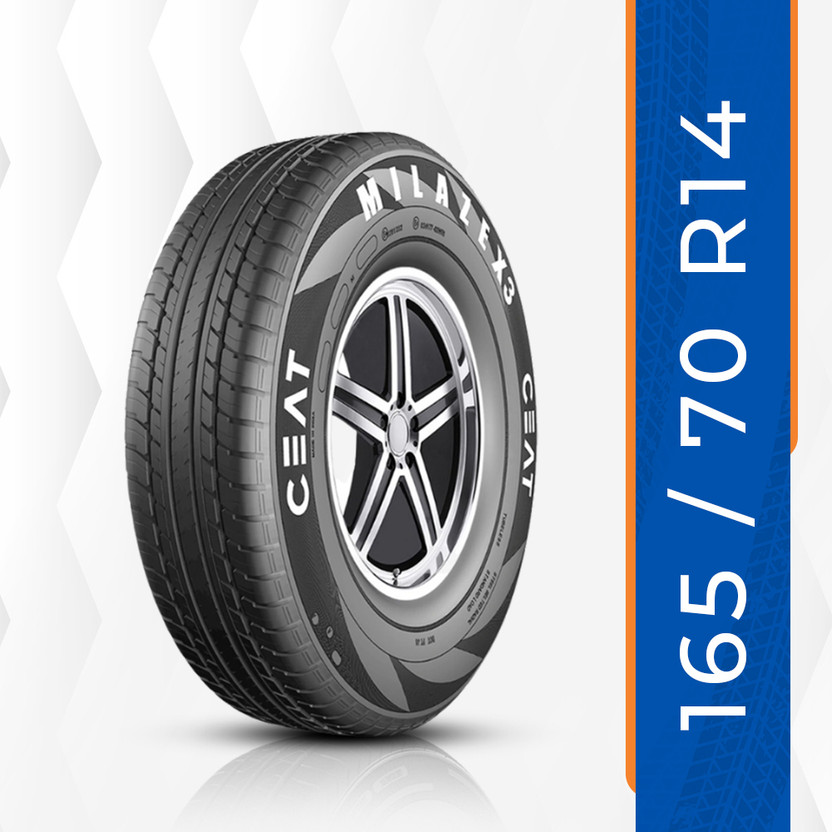 CEAT 165/70R14 MILAZE X3 TL 81T 4 Wheeler Tyre(165/70R14, Tube Less)