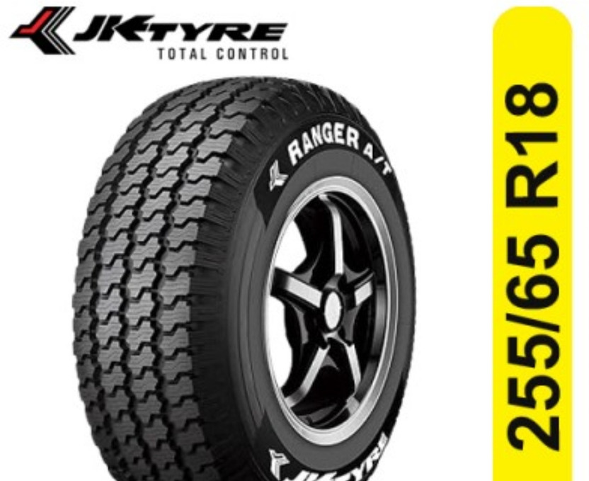 JK TYRE RANGER A/T 4 Wheeler Tyre(255/65-R18 RANGER A/T, Tube Less)
