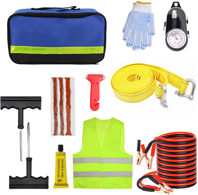 STHIRA Roadside Safety and Repair Kit Vehicle Tool Kit