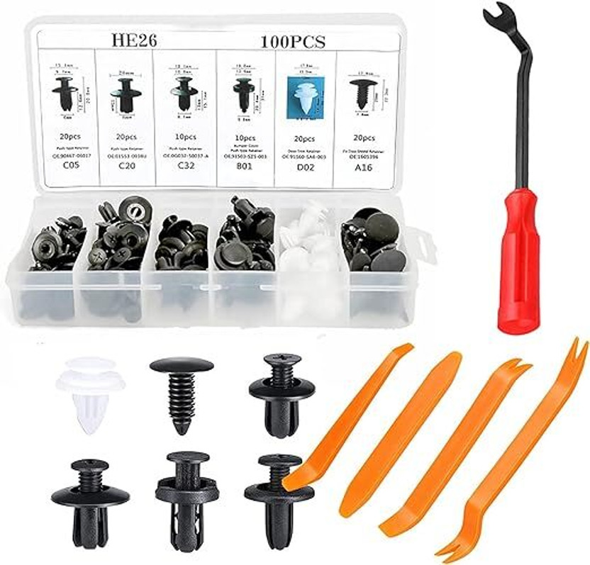 Zinnia Car Bumper Repair Kit, Universal Car Door Trim Panel Clip Removal Tool Kits Vehicle Tool Kit