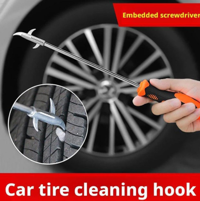 NAKODATRENDS NAKODATRENDS Car Wheel Stone Removal Hook, Ergonomic Car Wheel Cleaner (Yellow/Black) Vehicle Tool Kit - Flipkart Deal