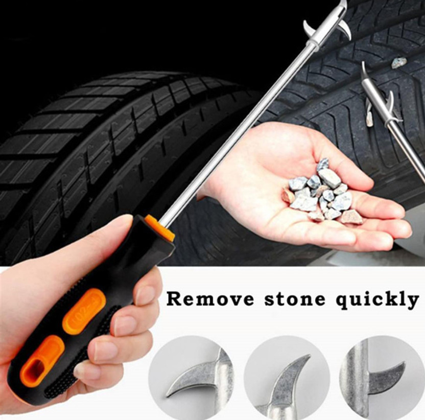 NAKODATRENDS NAKODATRENDS Car Wheel Stone Removal Hook, Fast Tread Stone Cleaner Tool (Multicolor) Vehicle Tool Kit - Flipkart Deal