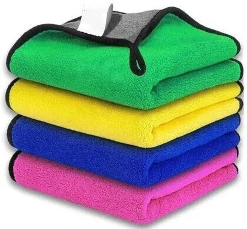 Airmate Fabric Vehicle Washing  Cloth(Pack Of 4, 600 GSM)