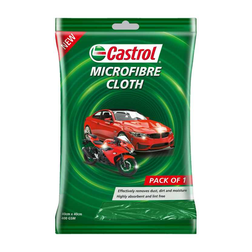 Castrol Microfiber Vehicle Washing  Cloth(Pack Of 1, 400 GSM)