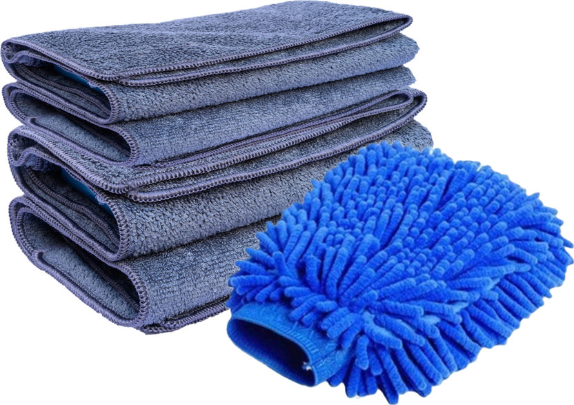 Auto Hub Microfiber Vehicle Washing  Cloth(Pack Of 4, 350 GSM)