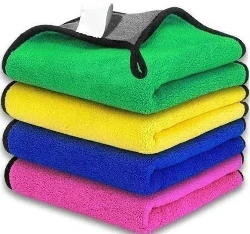Amonest Microfiber Vehicle Washing  Cloth(Pack Of 4, 600 GSM)
