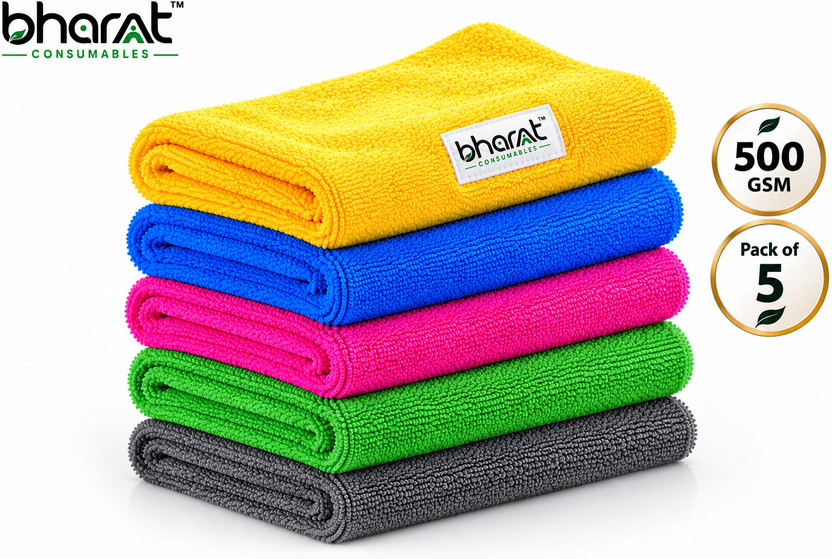 BHARAT BHARAT CONSUMABLES Microfiber Vehicle Washing  Cloth(Pack Of 5, 500 GSM) - Flipkart Deal
