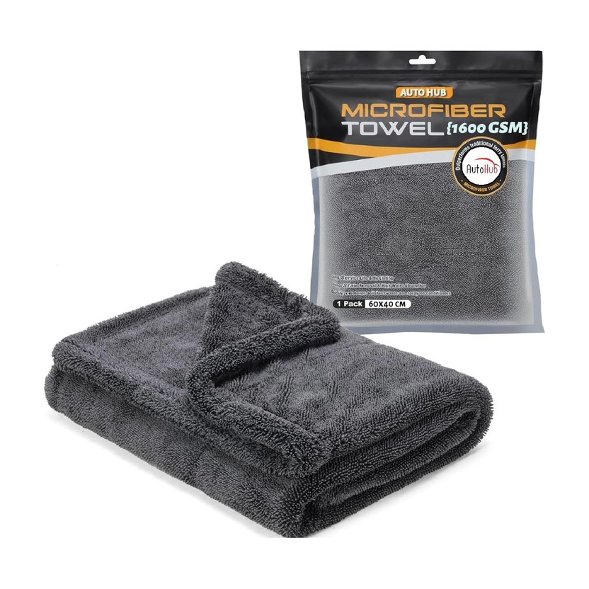 Auto Hub Microfiber Vehicle Washing  Cloth(Pack Of 1, 1600 GSM)