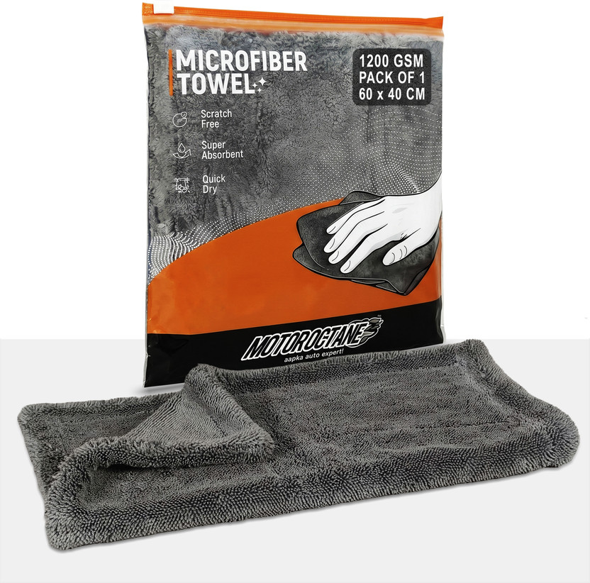 MOTOROCTANE MOTOROCTANE Microfiber Vehicle Washing  Cloth(Pack Of 1, 1200 GSM) - Flipkart Deal