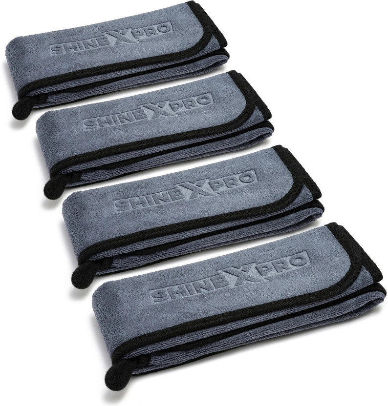 ShineXPro Microfiber Vehicle Washing  Cloth(Pack Of 4, 500 GSM)