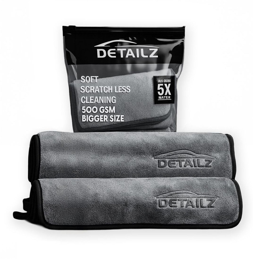 DETAILZ Microfiber, Fabric Vehicle Washing  Cloth(Pack Of 2, 600 GSM)