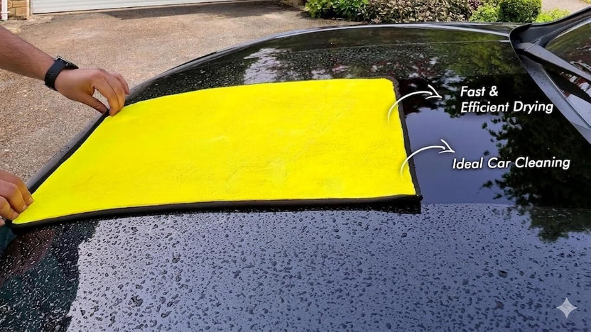 Ultra Micro Microfiber Vehicle Washing  Cloth(Pack Of 1, 500 GSM)