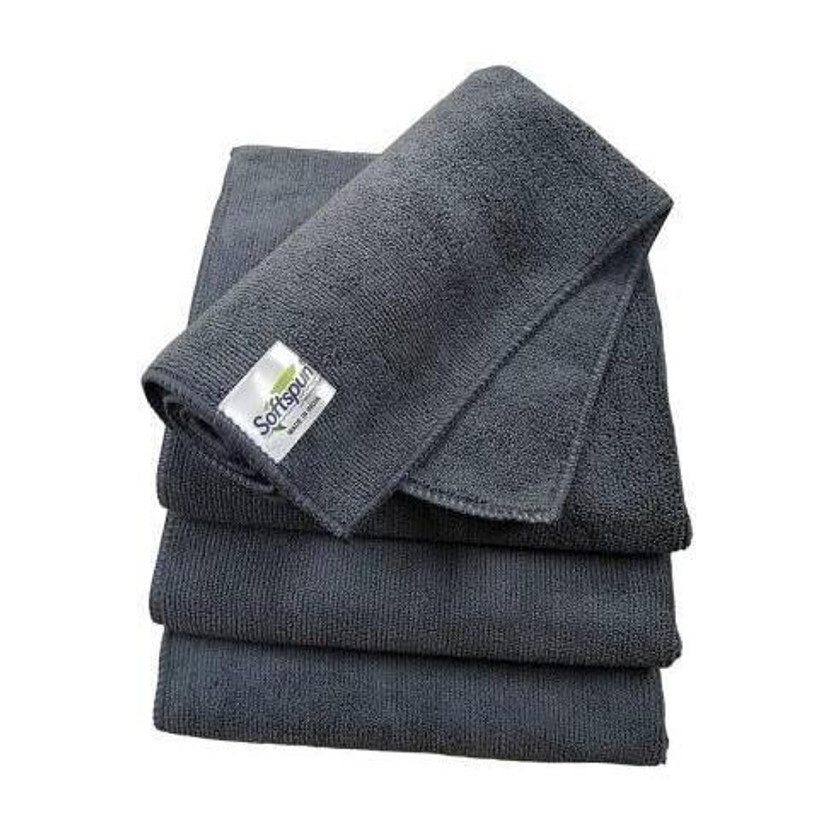 SOFTSPUN Microfiber Vehicle Washing  Cloth(Pack Of 4, 340 GSM)